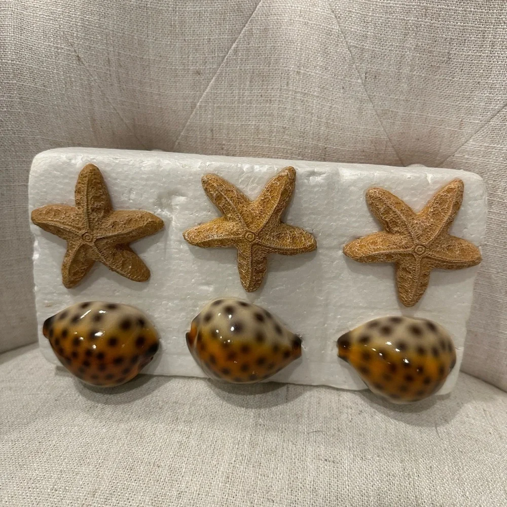 Sea Shell Napkin Ring Holders 12 Starfish Nautical Ocean Sea Beach Decor *NEW*